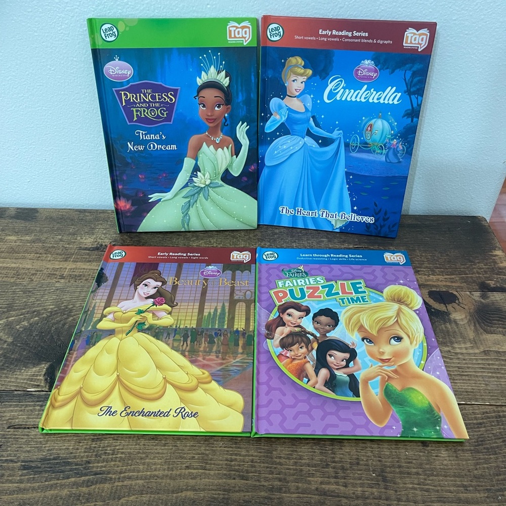 Leapfrog Leap Frog TAG Princess Books Cinderella Tiana belle tinkerbell Disney